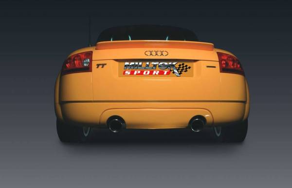 Milltek - Milltek 3" Non-Resonated Cat-Back Exhaust, Cerakote Black GT100 Tips for Audi TT 225 SSXAU430