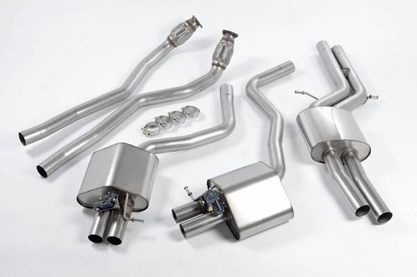 Milltek - Milltek Resonated Catback Exhaust for Audi RS7, OE Tips SSXAU364