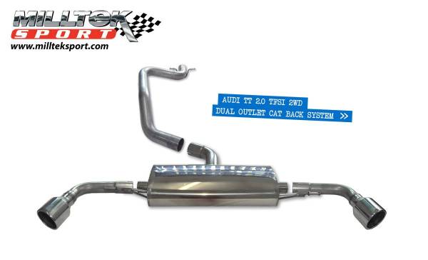 Milltek - Milltek Cat-Back Exhaust for Audi TT Mk2 2.0 TFSI 2WD SSXAU143