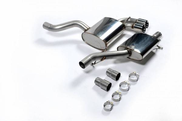 Milltek - Milltek Resonated Cat-Back Exhaust, Twin 80mm GT80 Tips for Audi S3 8P  2.0 T quattro 3-Door SSXAU126