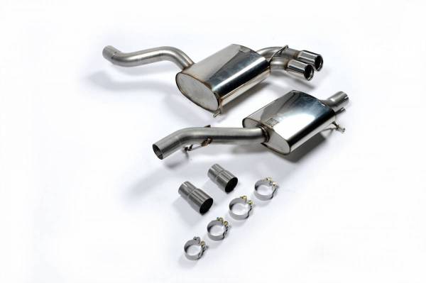 Milltek - Milltek Resonated Cat-Back Exhaust, Twin 80mm Jet Tips for Audi S3 8P  2.0 T quattro 3-Door SSXAU125