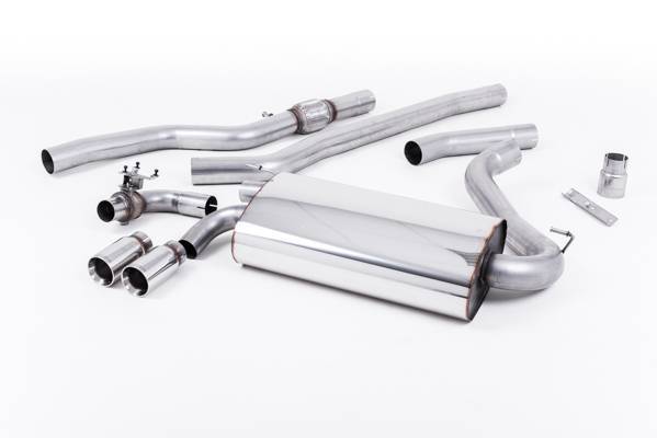 Milltek - Milltek OE-Style Twin Outlet Non-Resonated Exhaust, Polished Tips, for Manual Transmission SSXBM1002