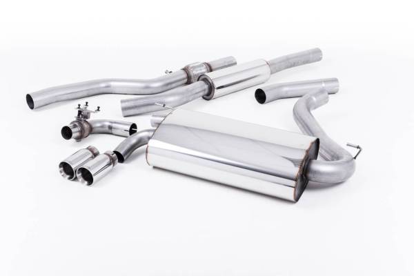 Milltek - Milltek OE-Style Twin Outlet Resonated Exhaust, Polished Tips, for Auto Trans SSXBM1008