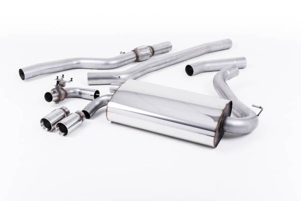 Milltek - Milltek OE-Style Twin Outlet Non-Resonated Exhaust, Polished Tips, for Auto Trans SSXBM1009