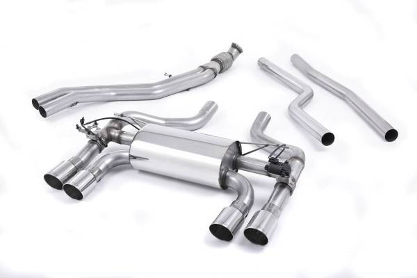 Milltek - Milltek Cat-Back Hollowtek Twin Valved Exhaust System, Polished Tips for  BMW F87 M2 Coupé SSXBM1033