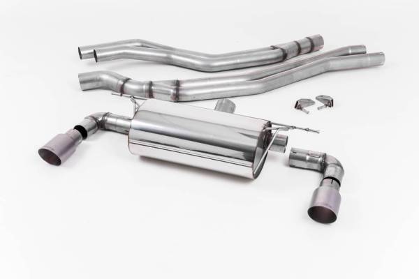 Milltek - Milltek  Cat Back Resonated Exhaust with Titanium GT-90 Trims for BMW M140i 3 & 5 Door (F20 & F21 LCI) SSXBM1042