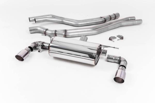 Milltek - Milltek Cat Back Non-Resonated Exhaust with Polished GT-90 Trims for BMW M140i 3 & 5 Door (F20 & F21 LCI) SSXBM1046