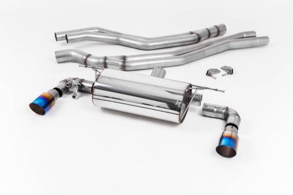 Milltek - Milltek Cat Back Race Non-Resonated Exhaust, Burnt Titanium GT-90 Tips for BMW M140i 3 & 5 Door (F20 & F21 LCI) SSXBM1049