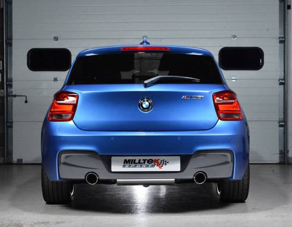 Milltek - Milltek Race Cat-Back Exhaust for BMW M 135i 3 & 5 Door (F21 & F20), Cerakote Black Tips SSXBM966