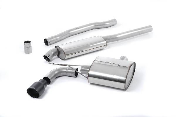 Milltek - Milltek Resonated Cat-Back Exhaust, GT100 Cerakote Black Tip for F56 Mini Cooper SSXM415