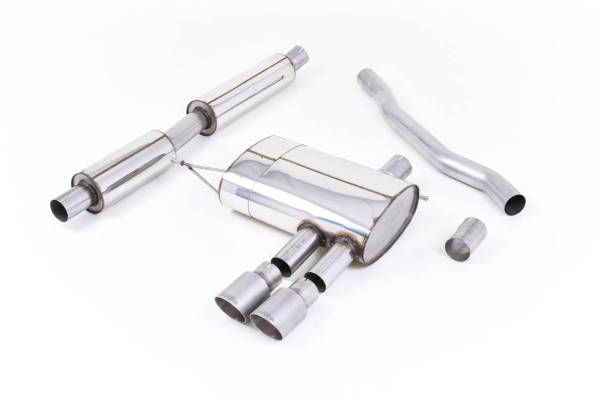 Milltek - Milltek Resonated Cat-Back Exhaust, Titanium Tips for F56 Mini Cooper S 2.0 Turbo, UK/Euro SSXM423