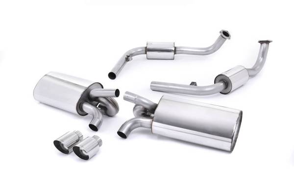 Milltek - Milltek Cat-Back Exhaust, Polished Tips w/o Rear Catalysts for Porsche Boxster/Cayman 987 Gen 1 SSXPO120