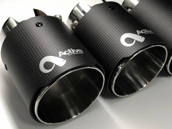 Active Autowerke - Active Autowerke Rear Exhaust Tips, Carbon Fiber for F8X BMW M3 & M4