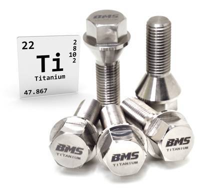 Burger Motorsports - Burger Motorsports Lightweight Titanium Lug Bolts for BMW (Set of 20, 5 Per Wheel)