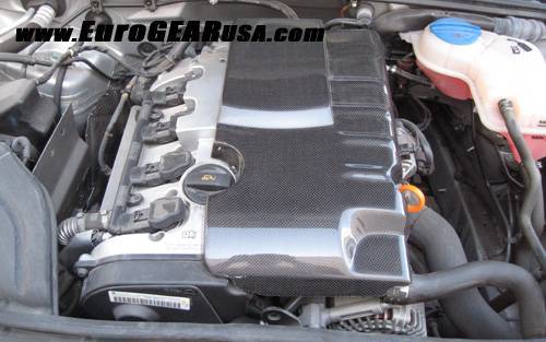 Eurogear - EuroGEAR Audi A4 2.0T Carbon Fiber Engine Cover