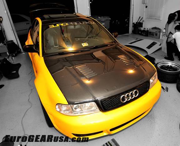 Eurogear - EuroGEAR Audi A4, S4 Vented Carbon Fiber Hood