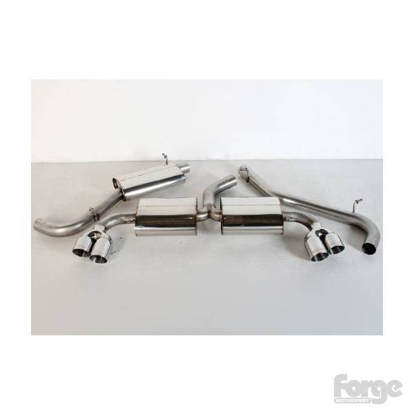 Forge - Forge Stainless Cat-Back Exhaust for Audi TTS Mk2, w/ Center Silencer