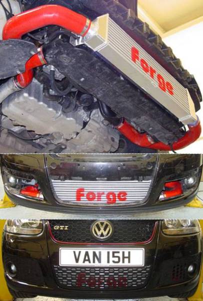 Forge - Forge VW Golf GTi Mk5 Front Mount Twintercooler Kit Black