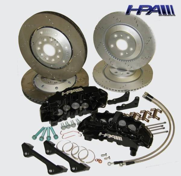 HPA - HPA Extreme Performance 8-Piston Full Brake Kit for Mk5 VW R32/Golf R