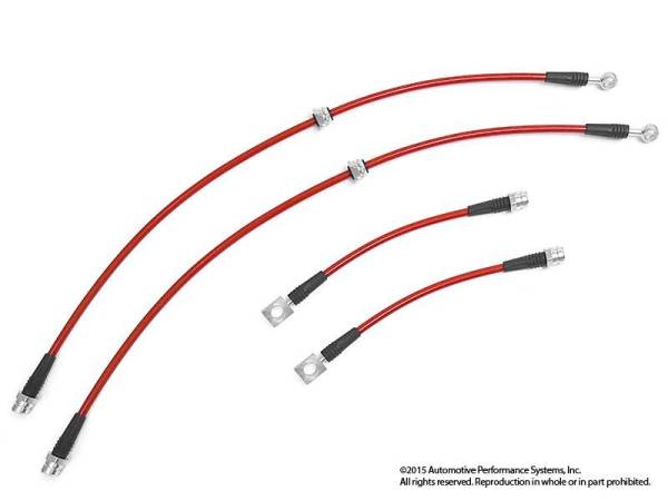 Neuspeed - NEUSPEED Sport Stainless Steel Brake Lines (Red Finish) for VW MKVII GTI PP
