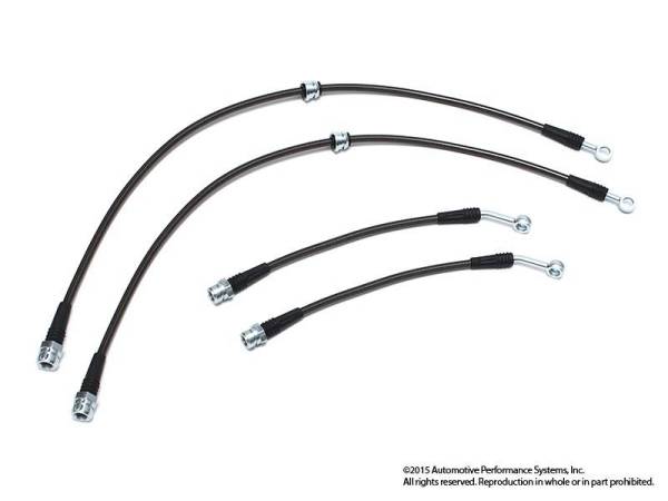 Neuspeed - NEUSPEED Sport Stainless Steel Brake Lines (Smoke Finish) for Audi S3 8V / VW MKVII Golf R & e-Golf w/ Electronic Park Brake