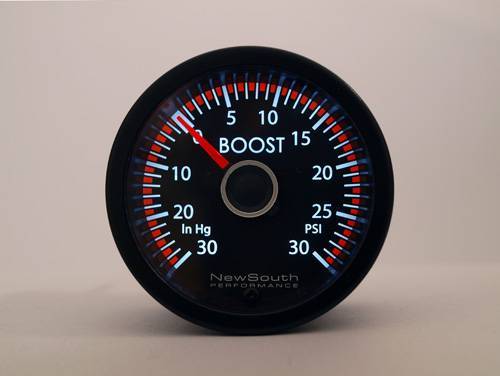 Newsouth Performance - Newsouth Performance VW RedLine 0-30 in hg, 0-30 PSI Boost Gauge