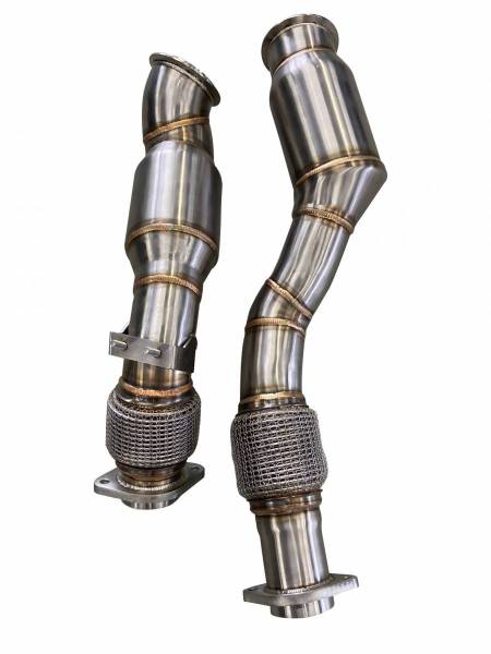 Active Autowerke - Active Autowerke Downpipes with GESI CAT for BMW S58 F97/F98 X3M/X4M 11-070