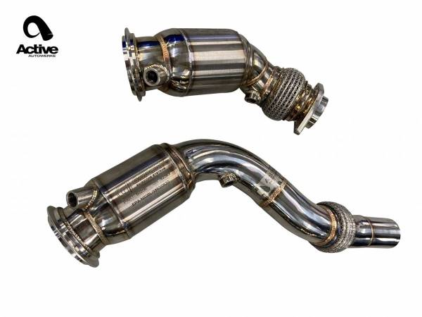 Active Autowerke - Active Autowerke Downpipes with GESI G-SPORT Cats for F8X BMW S55 M2C / M3 / M4 11-080
