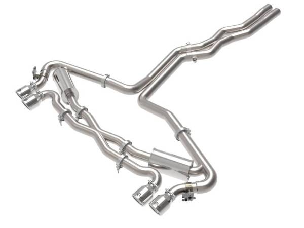 aFe - aFe 20-22 Audi RS6 Avant V8 4L(tt) MACH Force-Xp 3in to 2.5in 304 SS Cat-Back Exhaust w/Polished Tip