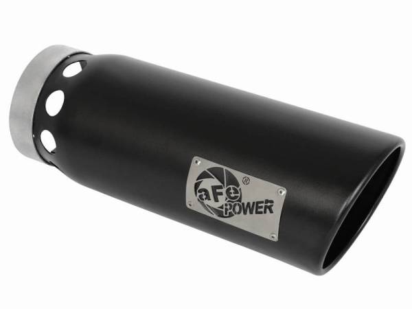 aFe - aFe MACHForce XP Cat-Back SS-304 5in Interooled Exhaust Tip 5in In x 6in Outx16inL Bolt-On Right Blk