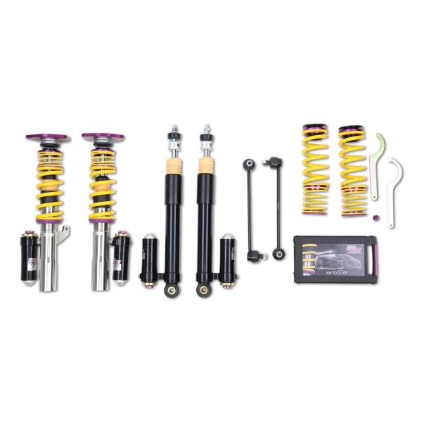 KW - KW Adjustable Coilovers, Aluminum Top Mounts, Rebound and Low & High Compression - 39710250