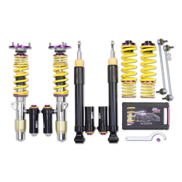 KW - KW Adjustable Coilovers, Aluminum Top Mounts, Rebound and Low & High Compression - 39720267