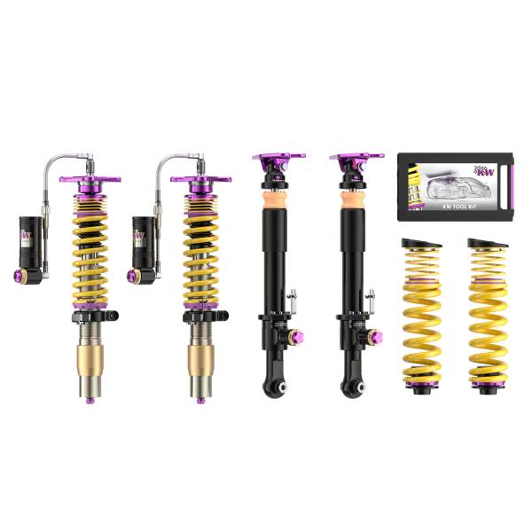 KW - KW Adjustable Coilovers, Aluminum Top Mounts, Rebound and Low & High Compression - 397202EB
