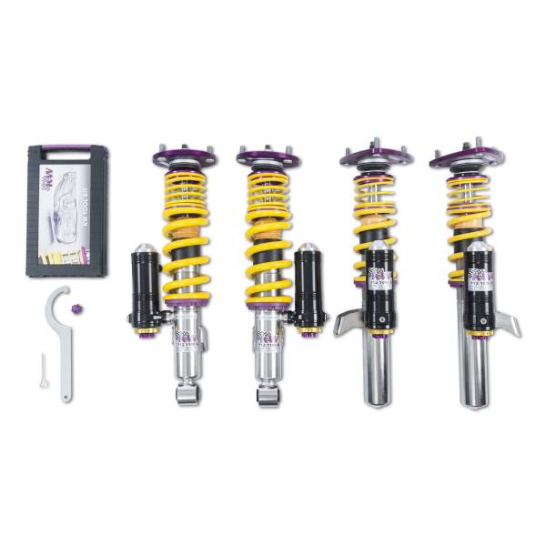 KW - KW Adjustable Coilovers, Aluminum Top Mounts, Rebound and Low & High Compression - 39771207