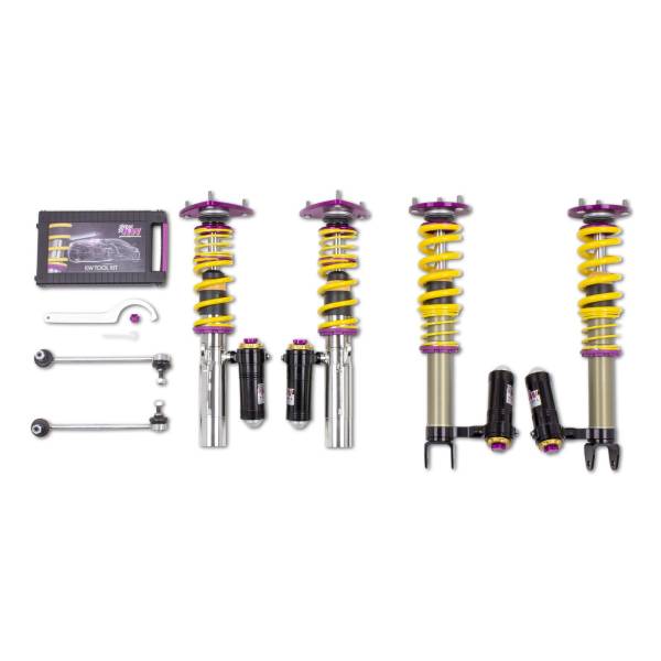 KW - KW Adjustable Coilovers, Aluminum Top Mounts, Rebound and Low & High Compression - 39771223