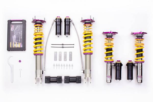 KW - KW Adjustable Coilovers, Aluminum Top Mounts, Rebound and Low & High Compression - 39771250