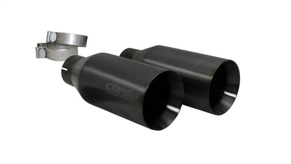 Corsa Performance - Corsa Performance Single (Qty 2) 5.0in. Straight Cut Gunmetal PVD Tip Kit (Clamps Included) 14051GNM
