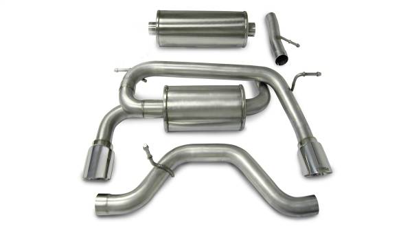 Corsa Performance - Corsa Performance 3.0in. Cat-Back Dual Rear Exit with Single 4.0in. Polished Pro-Series Tips 14212