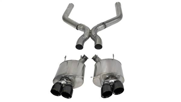 Corsa Performance - Corsa Performance 3.0in. Axle-Back+X-Pipe Dual Rear Exit with Twin 4.0in. Black PVD Pro-Series Tips 14323BLK