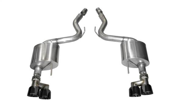 Corsa Performance - Corsa Performance 3.0in. Axle-Back Dual Rear Exit with Twin 4.0in. Black PVD Pro-Series Tips 14334BLK