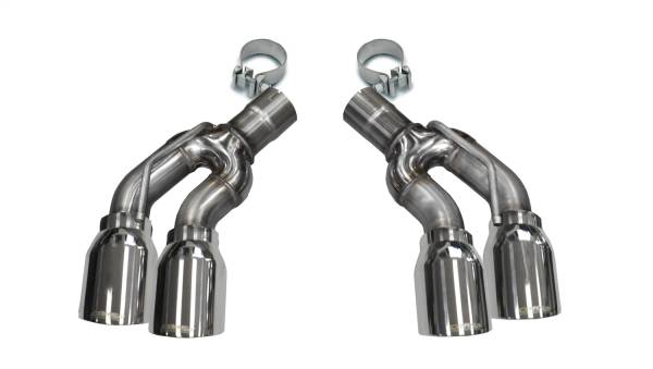 Corsa Performance - Corsa Performance Twin 4.0in. Polished Pro-Series Tip Kit (Clamps Included) 14359