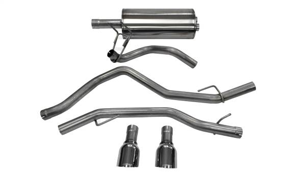 Corsa Performance - Corsa Performance 3.0in. Cat-Back Dual Rear Exit with Single 4.5in. Polished Pro-Series Tips 14405