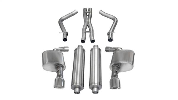 Corsa Performance - Corsa Performance 2.75in. Cat-Back Dual Rear Exit with Single 4.5in. Polished Pro-Series Tips 14463