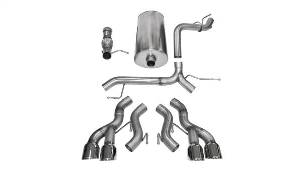 Corsa Performance - Corsa Performance 3.0in. Cat-Back Dual Rear Exit Exhaust System with Factory Bezels 14886