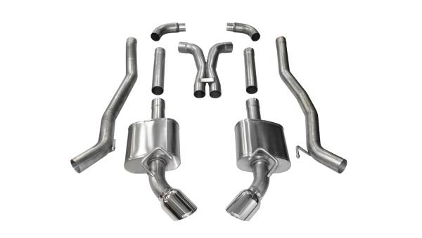Corsa Performance - Corsa Performance 3.0in. Cat-Back Dual Rear Exit with Single 4.5in. Polished Pro-Series Tips 14968