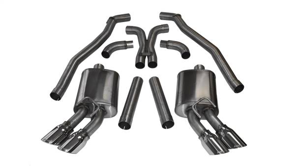 Corsa Performance - Corsa Performance 3.0in. Cat-Back Dual Rear Exit with Twin 4.0in. Polished Pro-Series Tips 14971