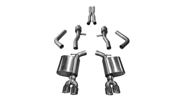 Corsa Performance - Corsa Performance 2.75in. Cat-Back Dual Rear Exit with Twin 3.5in. Polished Pro-Series Tips 14987
