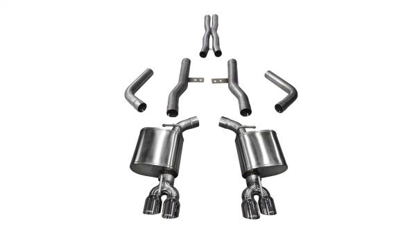 Corsa Performance - Corsa Performance 2.75in. Cat-Back Dual Rear Exit with Twin 3.5in. Polished Pro-Series Tips 14989