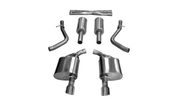 Corsa Performance - Corsa Performance 2.75in. Cat-Back Dual Rear Exit with Single 4.5in. Polished Pro-Series Tips 21004
