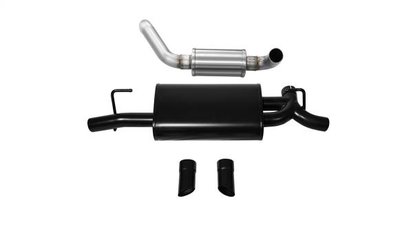 Corsa Performance - Corsa Performance 2.5in. Axle-Back Dual Rear Exit with Turn Downs (Full System Powder Coat Black) 21015BLK